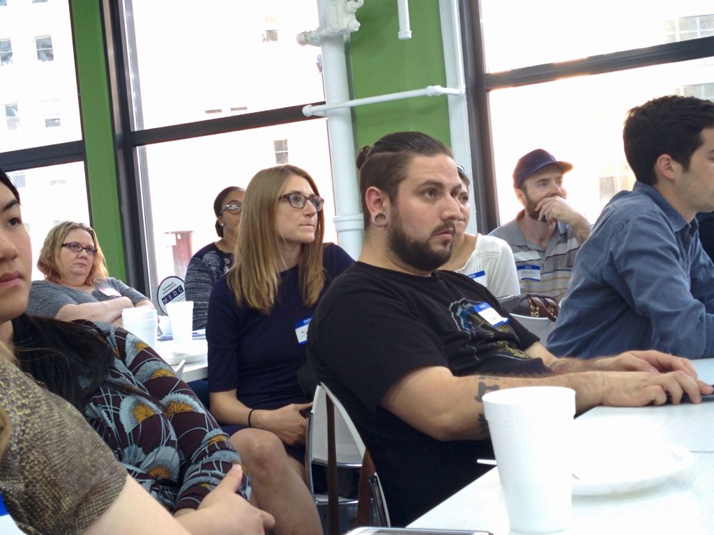 seated attendees at Global Accessibiility Awareness Day