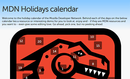 Mozilla Developer Network Advent Calendar